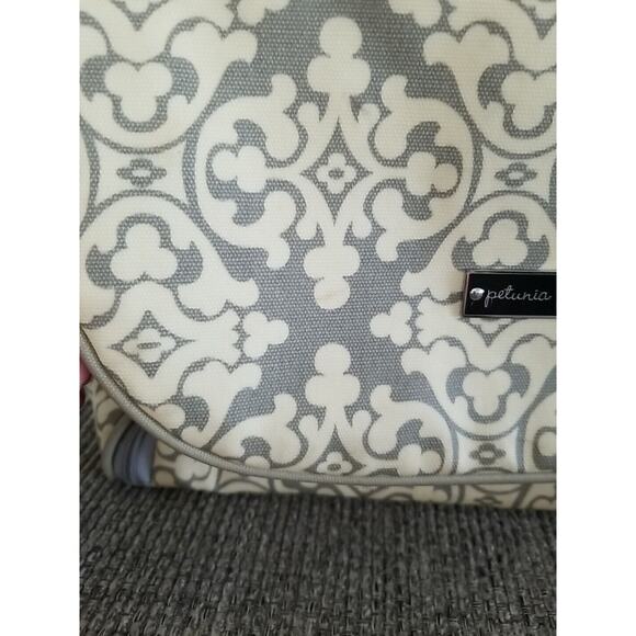 Petunia Pickle Bottom Backpack Shoulder Diaper‎ Bag Gray Light Yellow Green - Picture 5 of 16